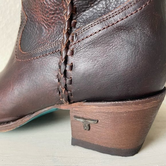 Lane Boots PLAIN JANE Shorties Womens Sz 9 Brown Cowboy Ankle Bootie Western - Picture 5 of 12